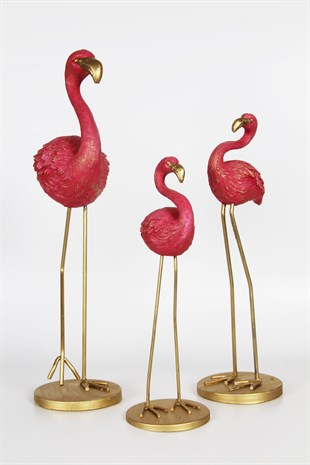 Flamingo Dekorasyon Aksesuar 3'lü Set 
